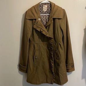 Tulle Women’s Wool Blend Pea Coat Size Large